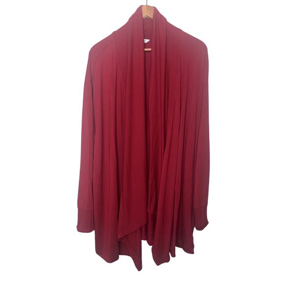 ATHLETA PRANAYAMA Restore Wrap Cardigan Red Sz 2X Casual Athleisure - Picture 1 of 10